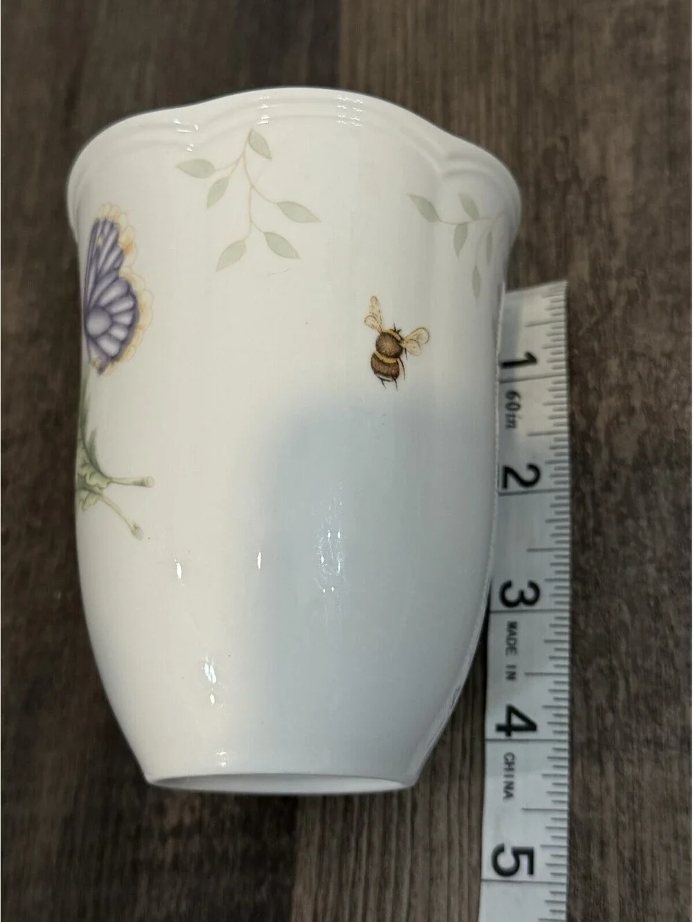 LENOX Porcelain Butterfly Meadow FRITILLARY Coffee Cup Teacup VTG